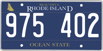 RI license plate 975402