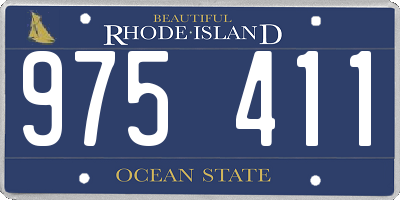RI license plate 975411