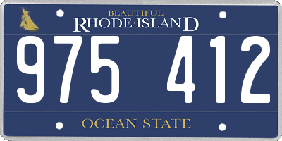 RI license plate 975412