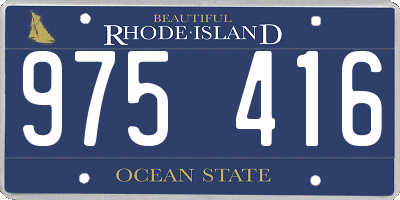 RI license plate 975416