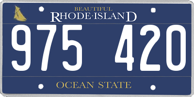 RI license plate 975420