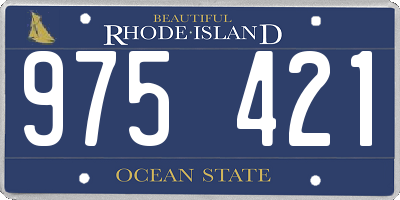 RI license plate 975421