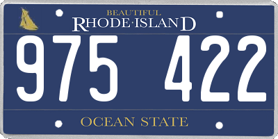 RI license plate 975422