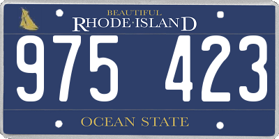 RI license plate 975423