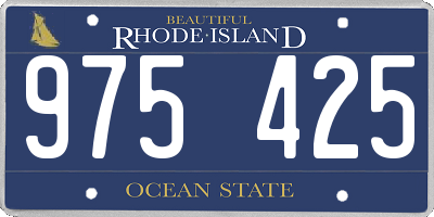 RI license plate 975425