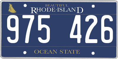 RI license plate 975426