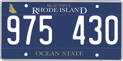 RI license plate 975430