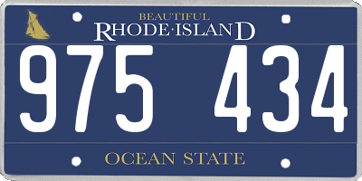 RI license plate 975434