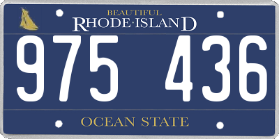 RI license plate 975436