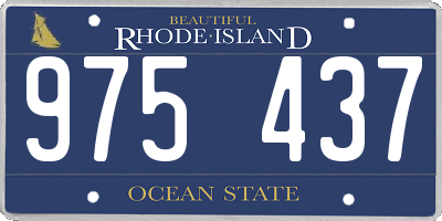 RI license plate 975437