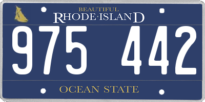 RI license plate 975442
