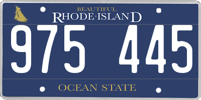 RI license plate 975445
