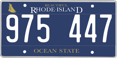 RI license plate 975447