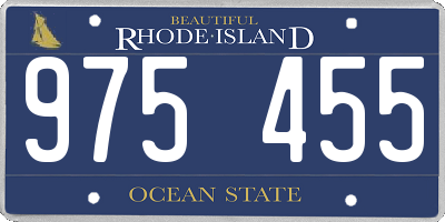 RI license plate 975455