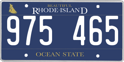 RI license plate 975465