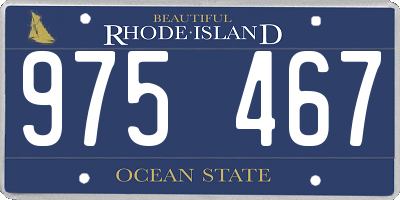 RI license plate 975467