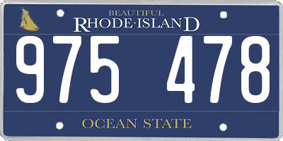 RI license plate 975478