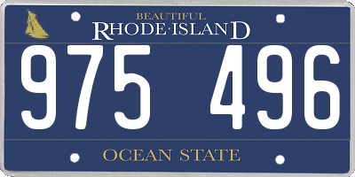 RI license plate 975496