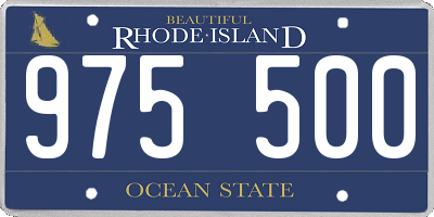RI license plate 975500