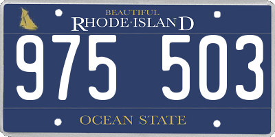 RI license plate 975503