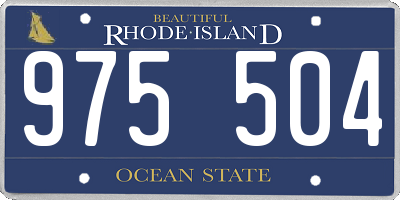 RI license plate 975504