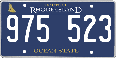 RI license plate 975523