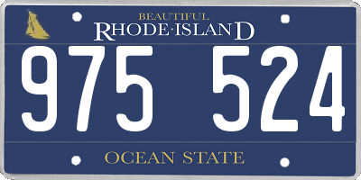 RI license plate 975524