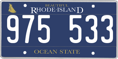 RI license plate 975533