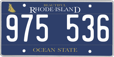 RI license plate 975536