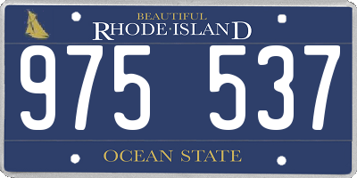 RI license plate 975537