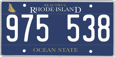 RI license plate 975538