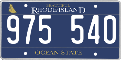 RI license plate 975540