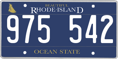RI license plate 975542