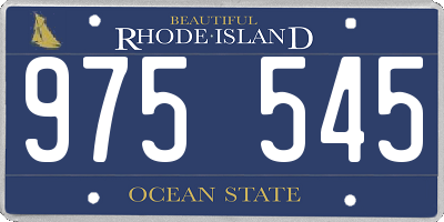 RI license plate 975545