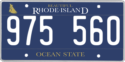 RI license plate 975560