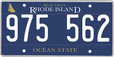 RI license plate 975562