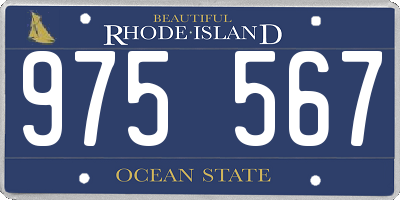 RI license plate 975567