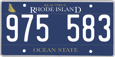 RI license plate 975583