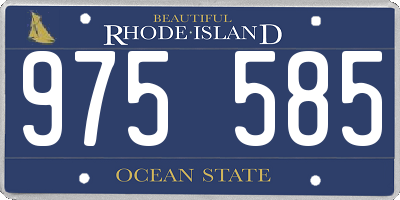 RI license plate 975585