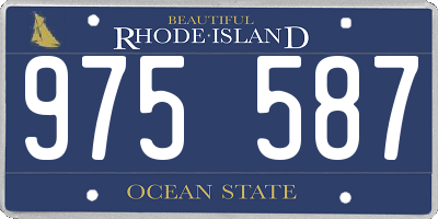 RI license plate 975587