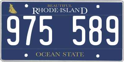 RI license plate 975589