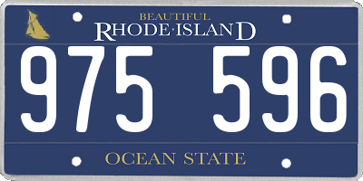RI license plate 975596