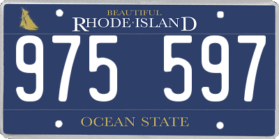 RI license plate 975597