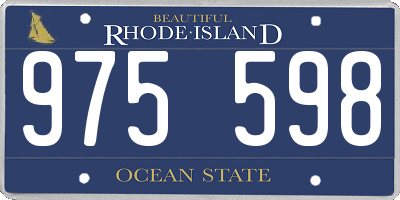 RI license plate 975598