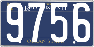 RI license plate 9756