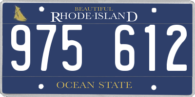 RI license plate 975612