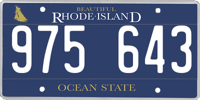 RI license plate 975643
