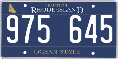 RI license plate 975645