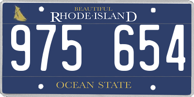 RI license plate 975654