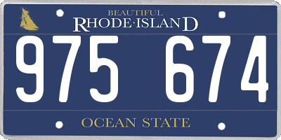 RI license plate 975674